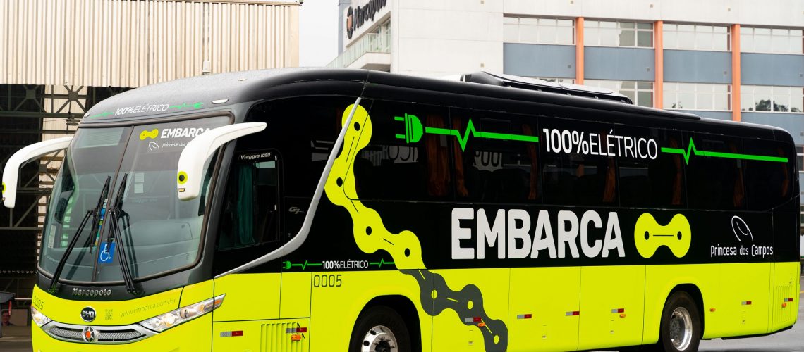 Expresso Princesa dos Campos estreia ônibus elétrico em testes